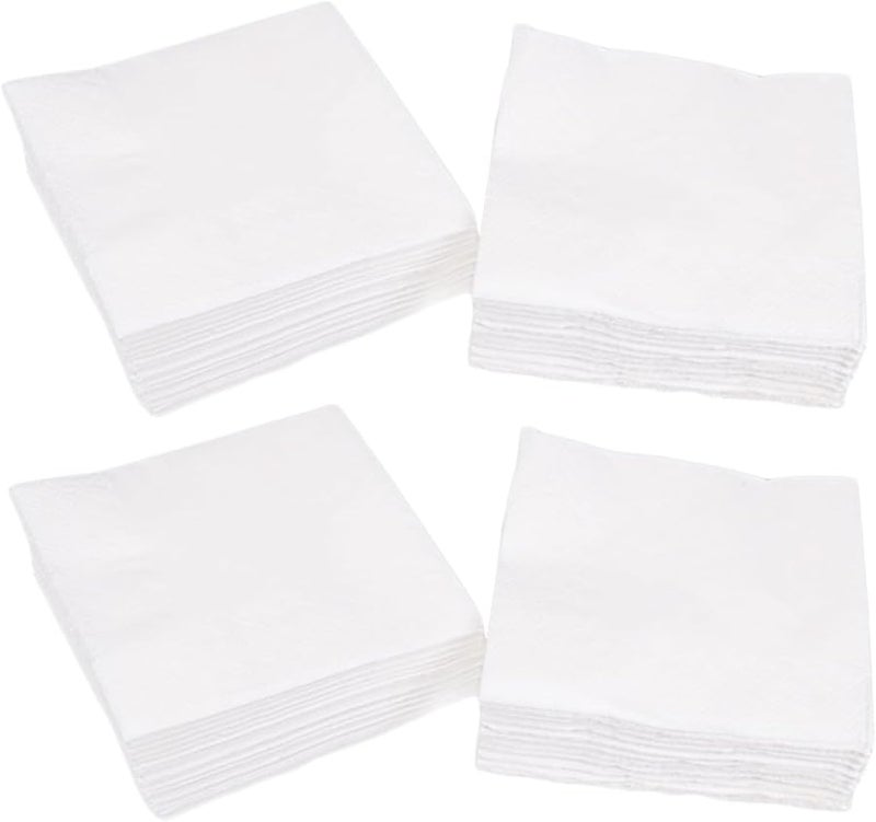 مناديل العشاء الورقية البيضاء المربعة 300 ورقة عالية الامتصاص للمطاعم والفنادق والحفلات - Image 1